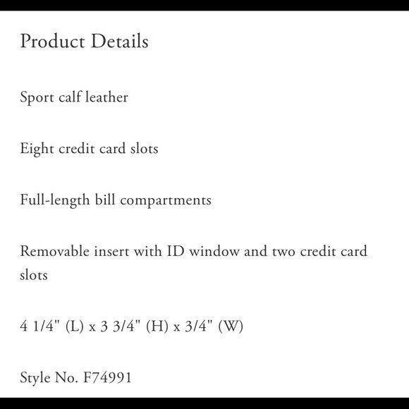 NWOT Coach Men’s Wallet - Picture 3 of 3